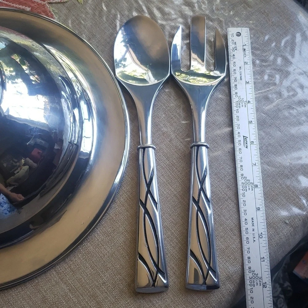 Lenox Vibe Serving Metal Bowl and Spoon Set